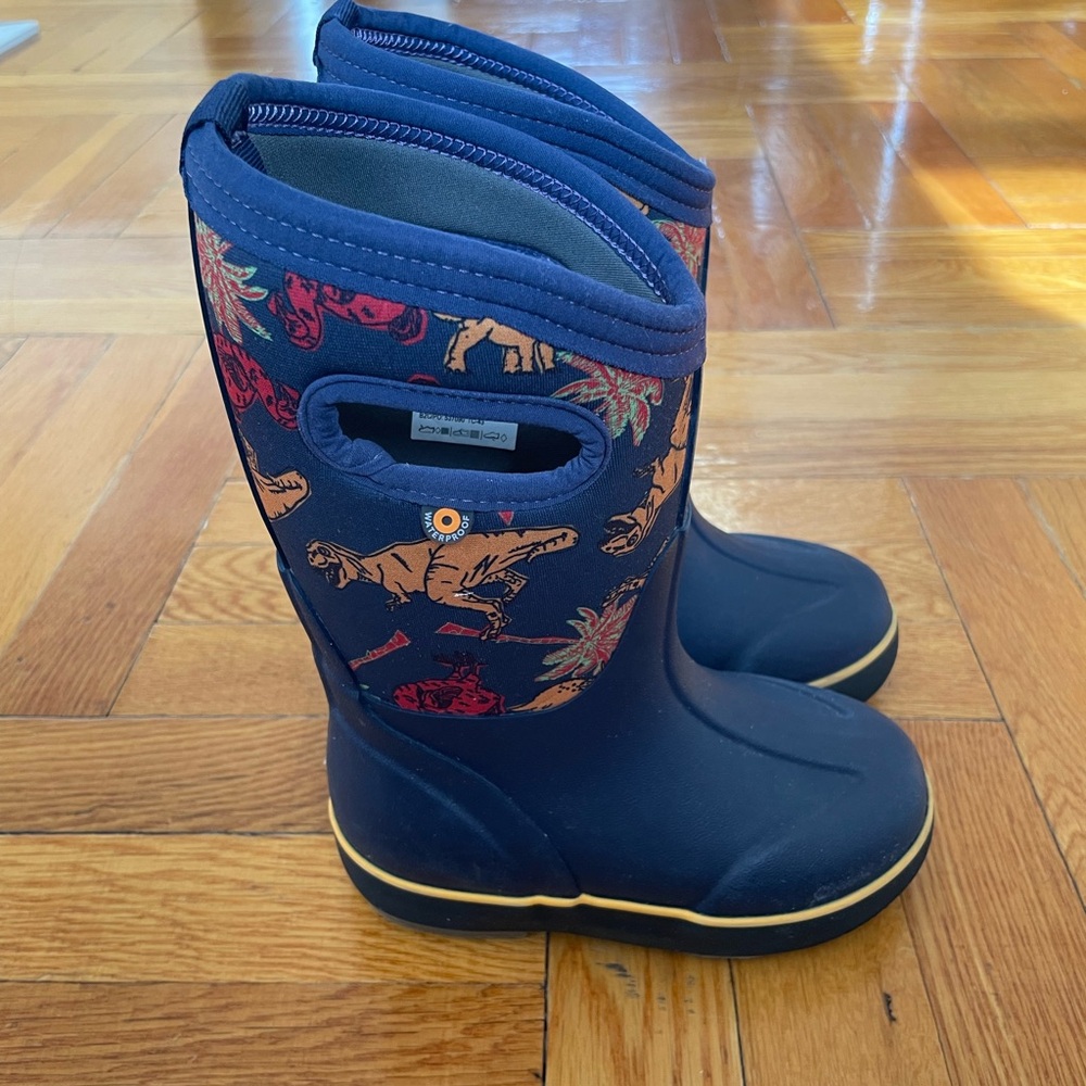BOGS Kids Waterproof Dinosaur Print Boots